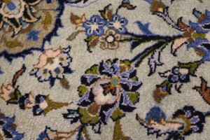 Semi Antique Sage Green Traditional 9X13 Kashan Persian Rug