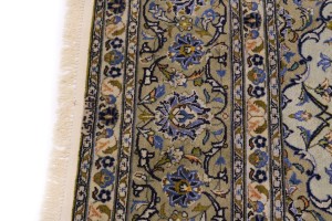 Semi Antique Sage Green Traditional 9X13 Kashan Persian Rug