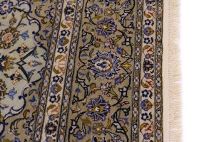 Semi Antique Sage Green Traditional 9X13 Kashan Persian Rug