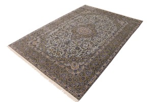 Semi Antique Sage Green Traditional 9X13 Kashan Persian Rug