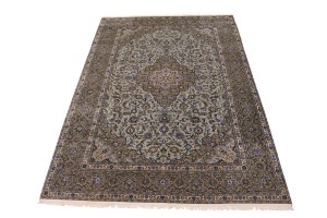 Semi Antique Sage Green Traditional 9X13 Kashan Persian Rug