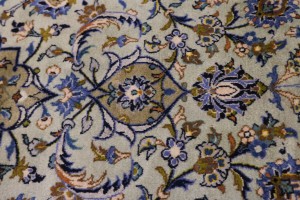 Semi Antique Sage Green Traditional 9X13 Kashan Persian Rug