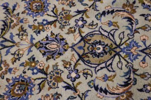 Semi Antique Sage Green Traditional 9X13 Kashan Persian Rug