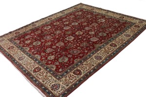 Vintage Red Classic 10X13 Tabriz Persian Rug