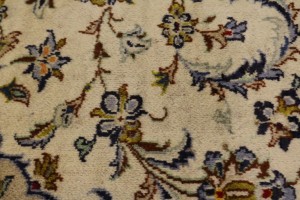 Semi Antique Cream Traditional 10X13 Kashan Persian Rug