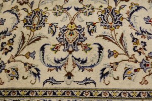 Semi Antique Cream Traditional 10X13 Kashan Persian Rug