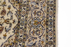 Semi Antique Cream Traditional 10X13 Kashan Persian Rug
