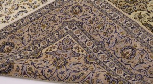 Semi Antique Cream Traditional 10X13 Kashan Persian Rug
