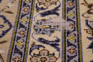 Semi Antique Cream Traditional 10X13 Kashan Persian Rug