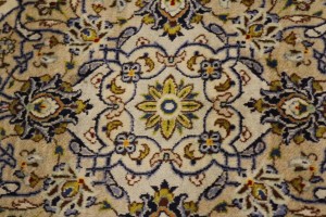 Semi Antique Cream Traditional 10X13 Kashan Persian Rug