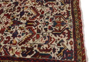 Ivory Vintage Geometric 3X5 Goravan Heriz Persian Oriental Rug