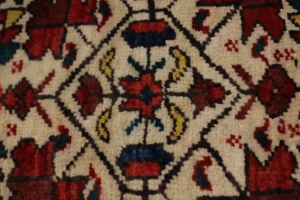 Ivory Vintage Geometric 3X5 Goravan Heriz Persian Oriental Rug