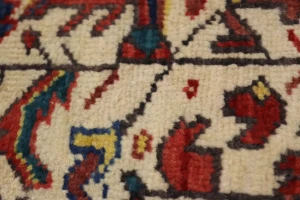 Ivory Vintage Geometric 3X5 Goravan Heriz Persian Oriental Rug