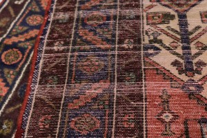 Semi Antique Beige Tribal 3X10 Hamedan Persian Runner Rug