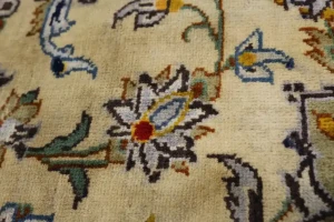 Vintage Beige Traditional 8X11 Kashan Persian Rug