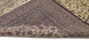 Vintage Beige Traditional 8X11 Kashan Persian Rug