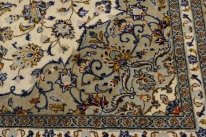 Semi Antique Beige Traditional 8X12 Kashan Persian Rug