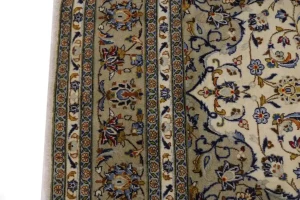 Semi Antique Beige Traditional 8X12 Kashan Persian Rug