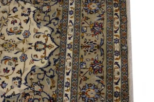 Semi Antique Beige Traditional 8X12 Kashan Persian Rug