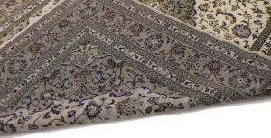 Semi Antique Beige Traditional 8X12 Kashan Persian Rug