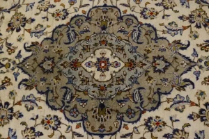 Semi Antique Beige Traditional 8X12 Kashan Persian Rug