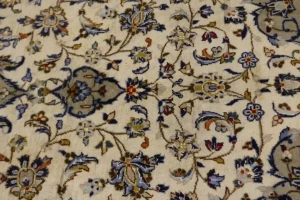 Semi Antique Beige Traditional 8X12 Kashan Persian Rug