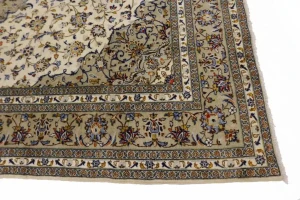 Semi Antique Beige Traditional 8X12 Kashan Persian Rug