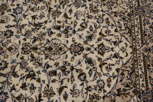 Semi Antique Beige Traditional 7X10 Kashan Persian Rug Oriental