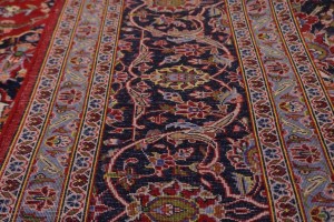 Vintage Red Traditional 10X13 Kashan Persian Rug