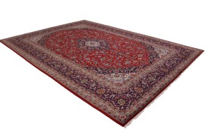 Vintage Red Traditional 10X13 Kashan Persian Rug