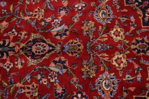 Vintage Red Traditional 10X13 Kashan Persian Rug