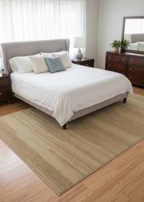 Beige Tribal 5' 6" x 8' 7" Gabbeh Persian Rug