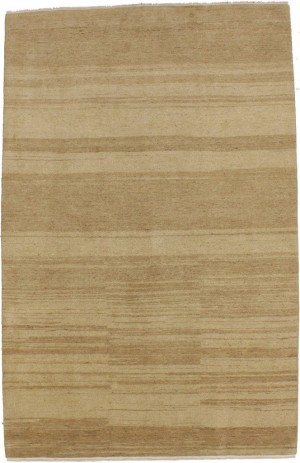 Beige Tribal 5'6X8'7 Gabbeh Persian Rug