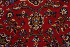 Vintage Red Traditional 10X13 Kashan Persian Rug