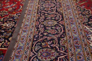 Vintage Red Traditional 10X13 Kashan Persian Rug