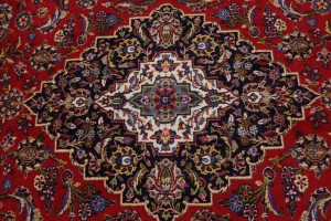 Vintage Red Traditional 10X13 Kashan Persian Rug