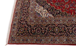 Vintage Red Traditional 10X13 Kashan Persian Rug