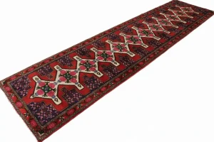 Red Vintage Floral 3X13 Bidjar Sanneh Persian Runner Oriental Rug