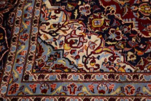 Vintage Red Traditional 10X14 Kashan Persian Rug