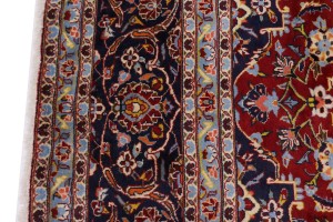 Vintage Red Traditional 10X14 Kashan Persian Rug