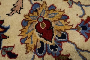 Vintage Cream Traditional 9X12 Isfahan Persian Rug