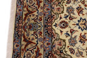 Vintage Cream Traditional 9X12 Isfahan Persian Rug