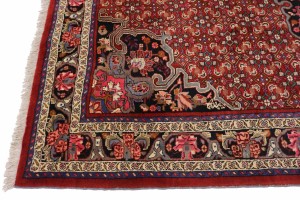 Vintage Red Tribal 6'7X10'5 Zanjan Persian Rug