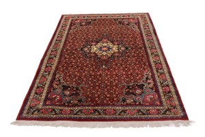 Vintage Red Tribal 6'7X10'5 Zanjan Persian Rug