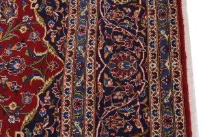 Vintage Red Traditional 8X12 Kashan Persian Rug