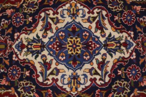 Vintage Red Traditional 8X12 Kashan Persian Rug