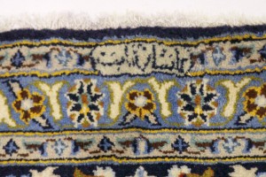 Vintage Navy Blue Traditional 10X13 Kashan Persian Rug