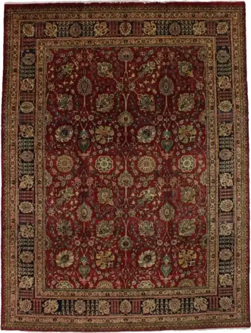 Vintage Red Classic Traditional 10X13 Tabriz Persian Rug