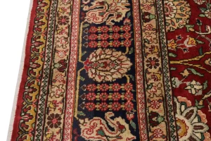 Vintage Red Classic Traditional 10X13 Tabriz Persian Rug