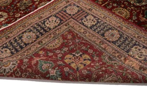 Vintage Red Classic Traditional 10X13 Tabriz Persian Rug